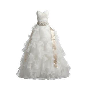 Wtoo Brides by Watters Chiffon Ruffle Tiered Wedding Dress